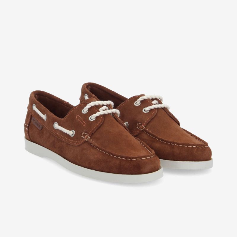 SHORE BOAT M - SUEDE - MARRON